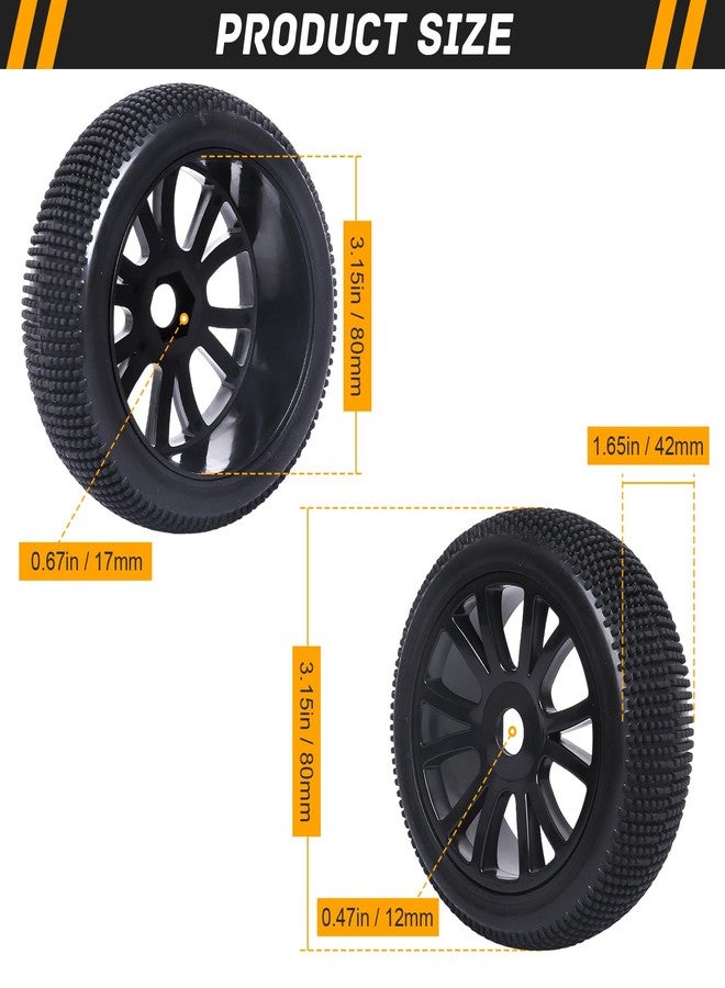 CrazyHobby RC Buggy Wheels and Tires with 17mm Hex for 1/8 Arrma Typhon 6S BLX Losi 8IGHT HPI Racing Trophy Brushless RC Off Road Car, 4PCS - Image 2